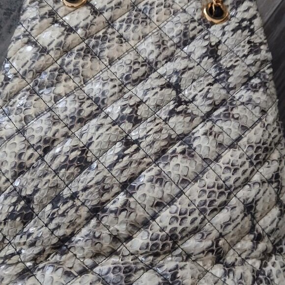 Vintage GAUCHO genuine Python Snakeskin Purse Satchel-rare - Picture 3 of 5